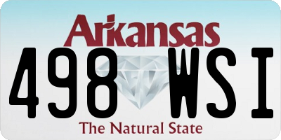 AR license plate 498WSI
