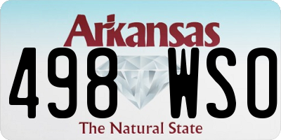 AR license plate 498WSO