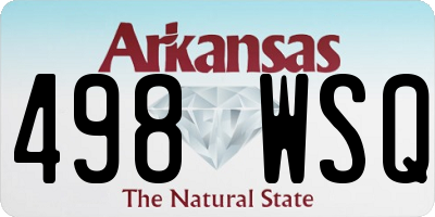 AR license plate 498WSQ