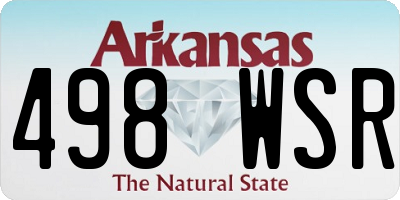 AR license plate 498WSR