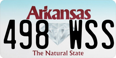 AR license plate 498WSS