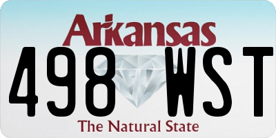AR license plate 498WST