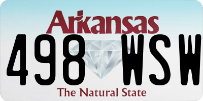 AR license plate 498WSW