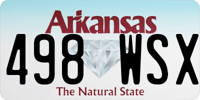AR license plate 498WSX