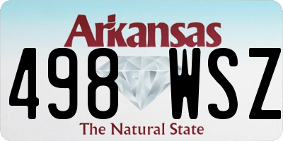 AR license plate 498WSZ