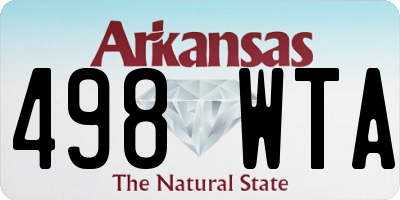 AR license plate 498WTA