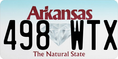 AR license plate 498WTX