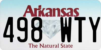 AR license plate 498WTY