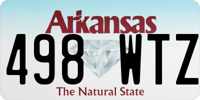 AR license plate 498WTZ