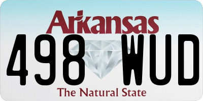 AR license plate 498WUD