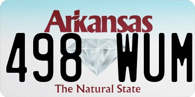AR license plate 498WUM
