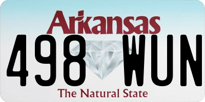 AR license plate 498WUN