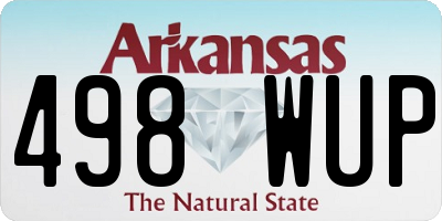 AR license plate 498WUP