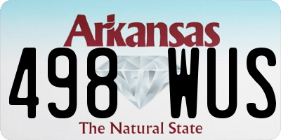 AR license plate 498WUS