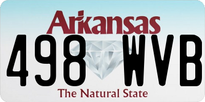 AR license plate 498WVB