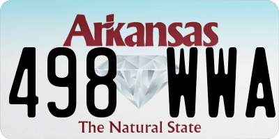 AR license plate 498WWA