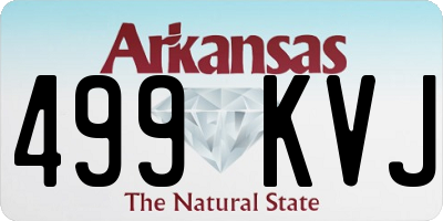 AR license plate 499KVJ