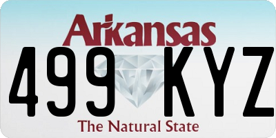 AR license plate 499KYZ