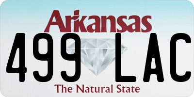 AR license plate 499LAC