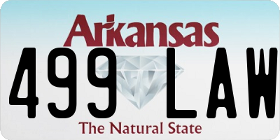 AR license plate 499LAW