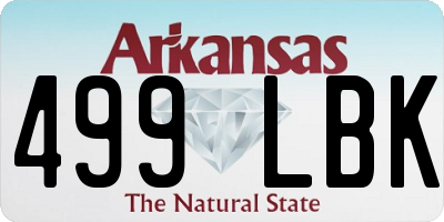 AR license plate 499LBK