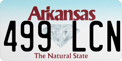 AR license plate 499LCN
