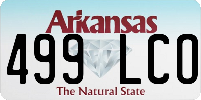 AR license plate 499LCO