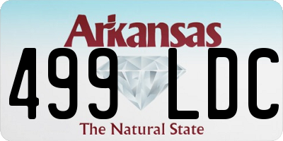 AR license plate 499LDC