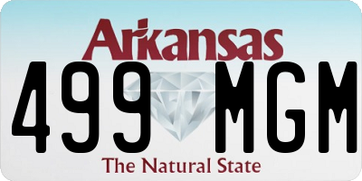AR license plate 499MGM