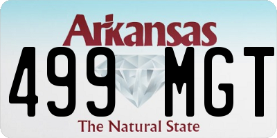 AR license plate 499MGT