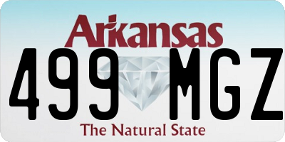 AR license plate 499MGZ
