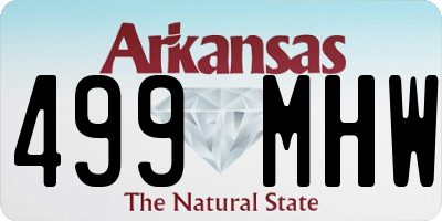 AR license plate 499MHW
