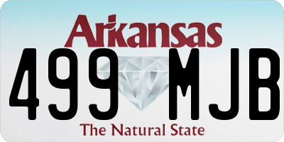 AR license plate 499MJB