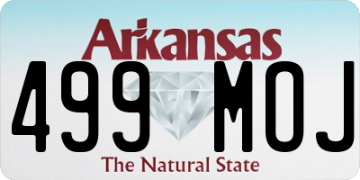 AR license plate 499MOJ