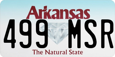 AR license plate 499MSR
