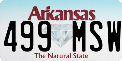 AR license plate 499MSW