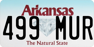 AR license plate 499MUR