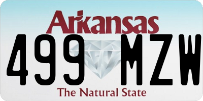 AR license plate 499MZW