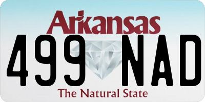 AR license plate 499NAD