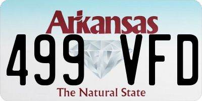 AR license plate 499VFD
