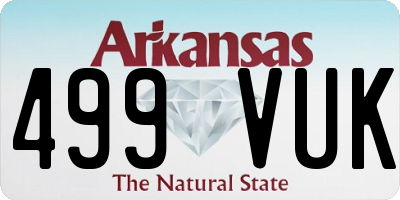 AR license plate 499VUK