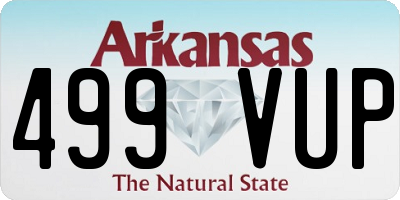 AR license plate 499VUP