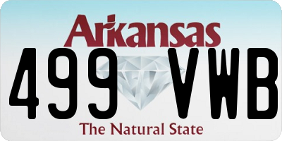 AR license plate 499VWB
