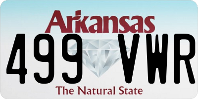 AR license plate 499VWR