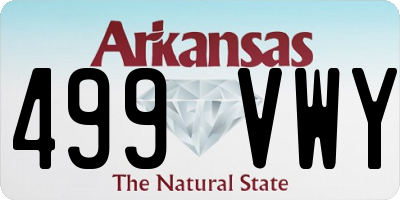 AR license plate 499VWY