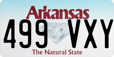 AR license plate 499VXY