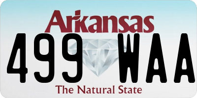AR license plate 499WAA