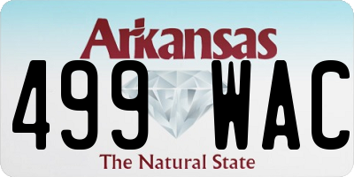 AR license plate 499WAC