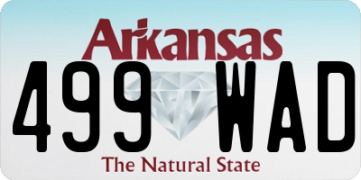 AR license plate 499WAD