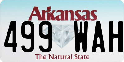 AR license plate 499WAH